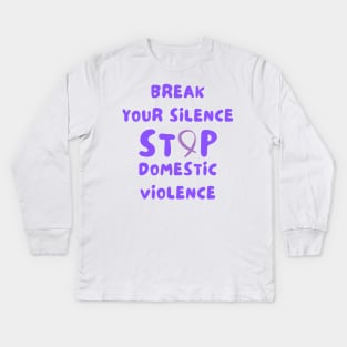 Domestic violence awareness Kids Long Sleeve T-Shirt